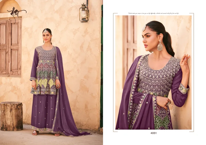Pahal By Radha Trendz Chinon Embroidery Readymade Suits